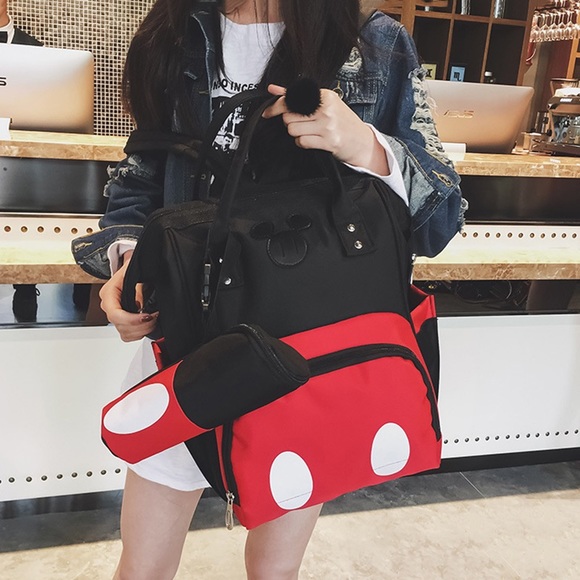 Mickey Mouse Large Capacity Backpack Diaper Bag - Picture 2 of 16